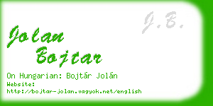 jolan bojtar business card