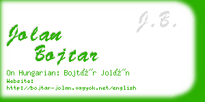 jolan bojtar business card